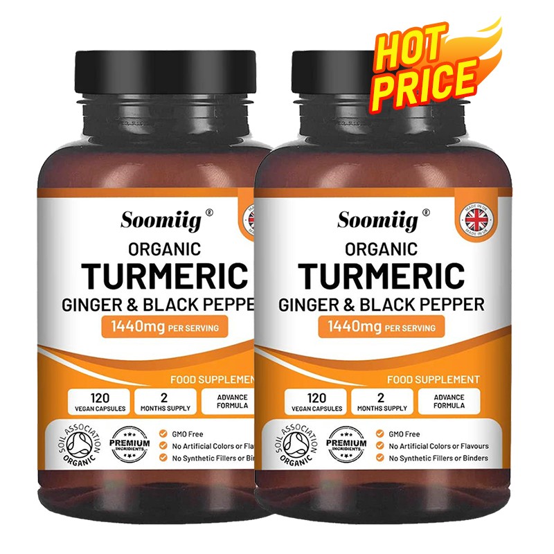 Turmeric Capsules 1340mg Curcumin, Black Pepper & Ginger Complex Tumeric