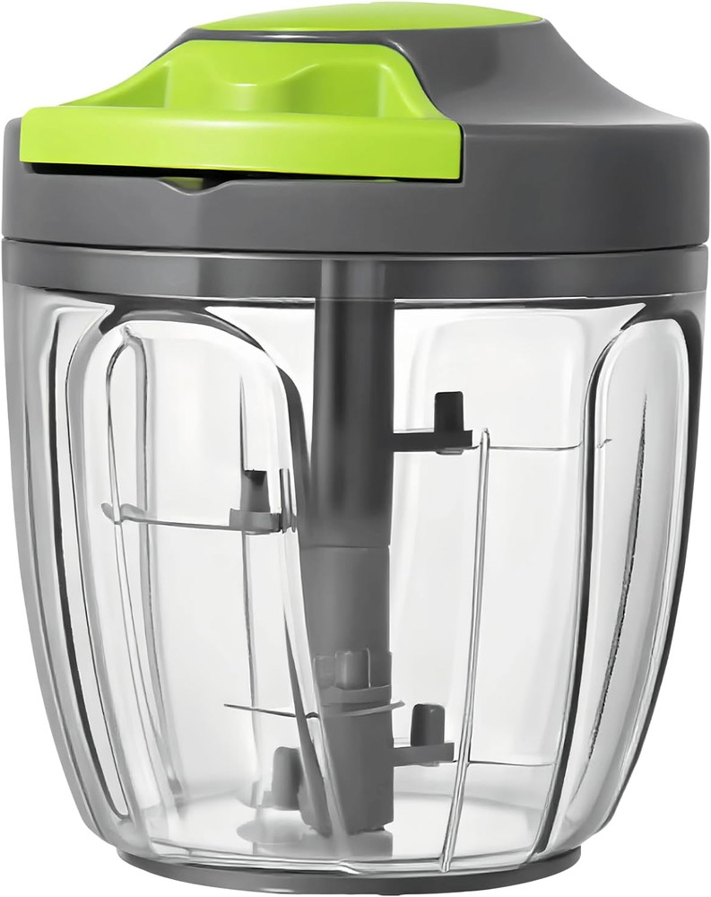 Manual Food Processor Vegetable Chopper, Portable Hand Pull String Garlic Mincer