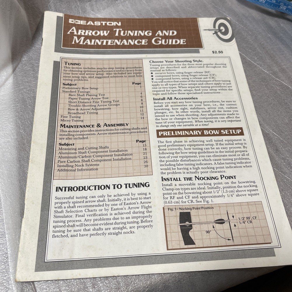 Easton Arrow Tuning And Maintenance Guide