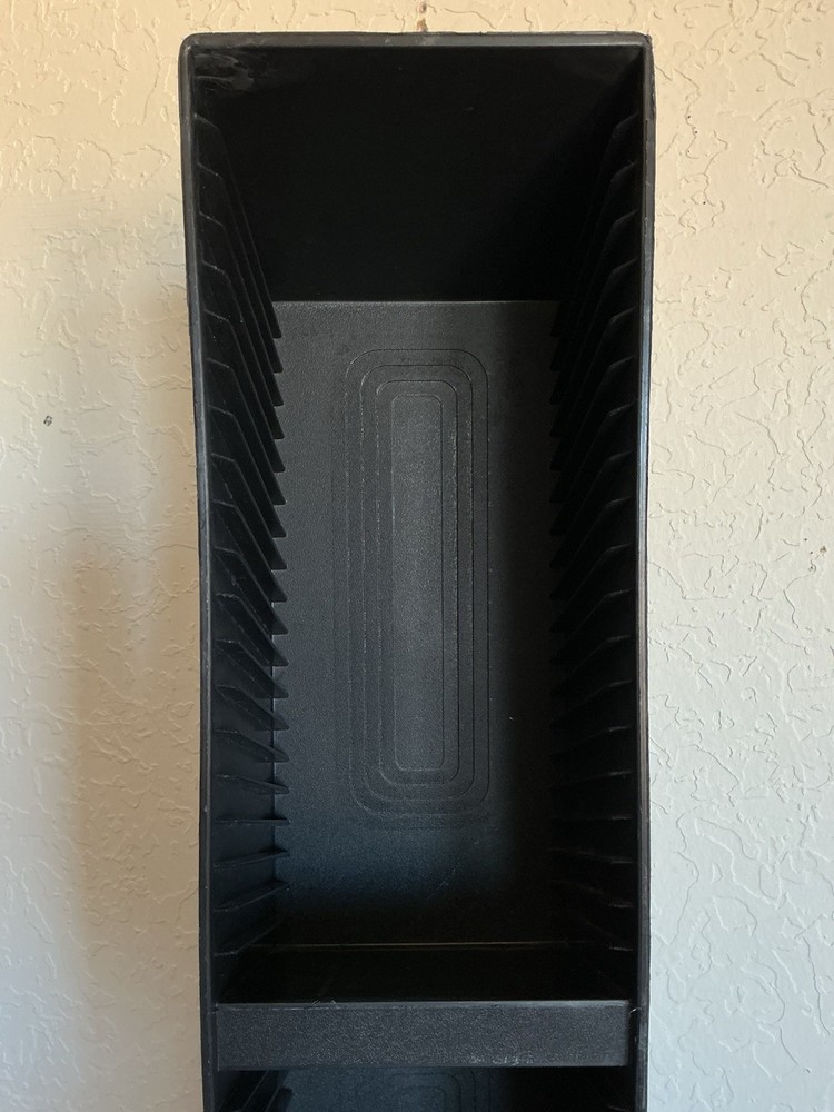 Vintage Alpha CD Storage Tower Rack 60 CD Capacity Plastic Black