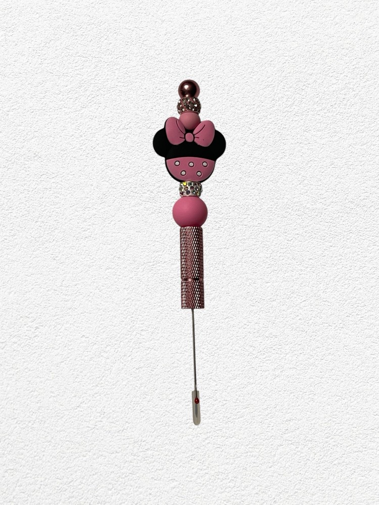 Pink Mouse Ears Silicone Beaded Seam Ripper