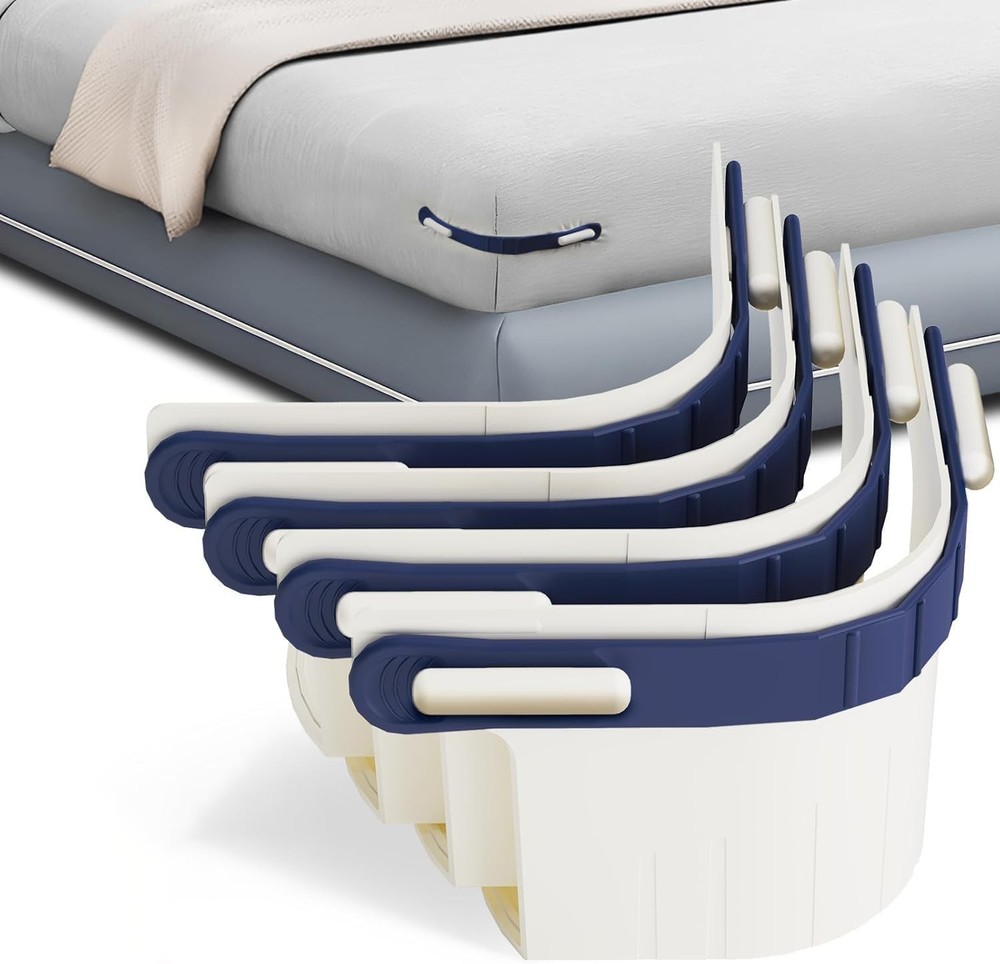 Holders for Fitted Sheets – 4 Pack Heavy Duty ABS+Silicone Lock Straps, Keep ...