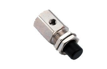 DCI Push Button, Momentary, 3-Way, Normally Closed, Black