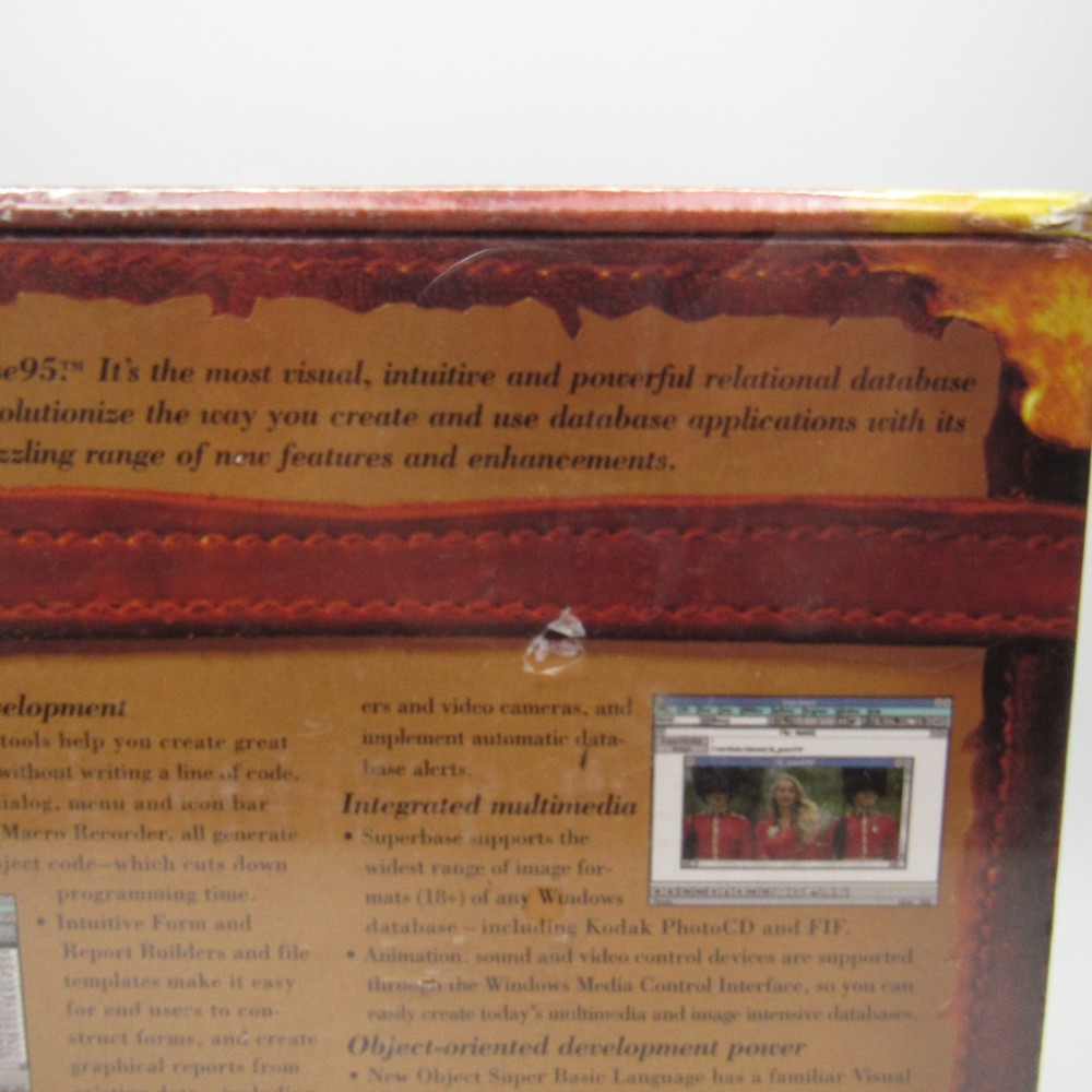 Superbase 95 Full 3.5” Windows PC Database Software Data Base Win 3.1 #300100