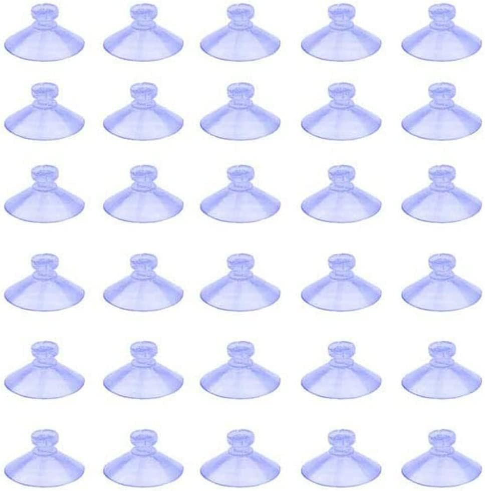100Pcs Mini Clear Plastic Suction Cups without Hooks (30Mm)