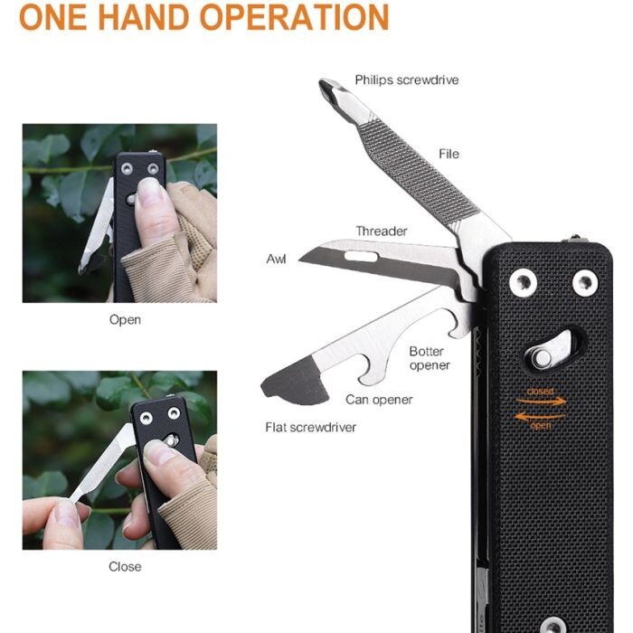 ROXON KS2 Elite Multitool Varied Integrated Tools D2 Steel Blade G10 Handle