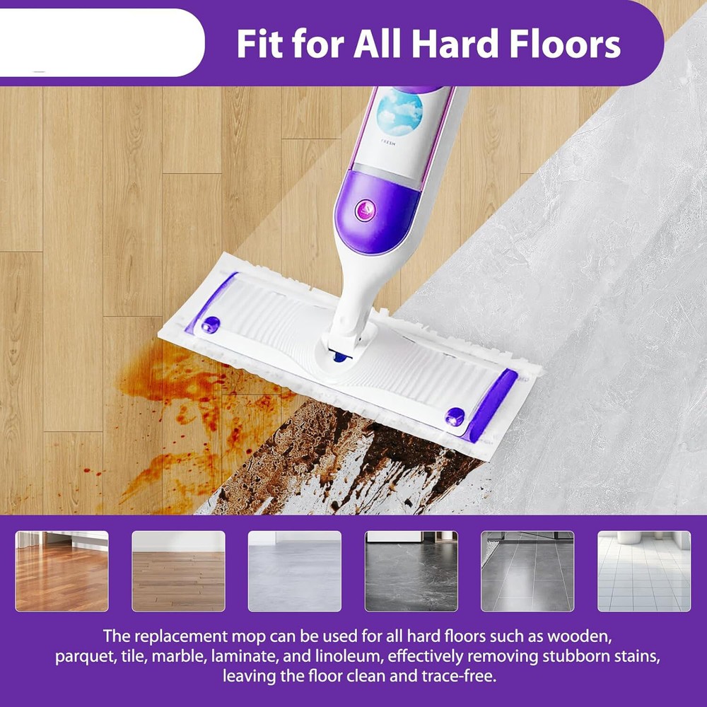 12 Pack Disposable Power Mop Pads Refills Multi-Surface Replacement Mopping Pads