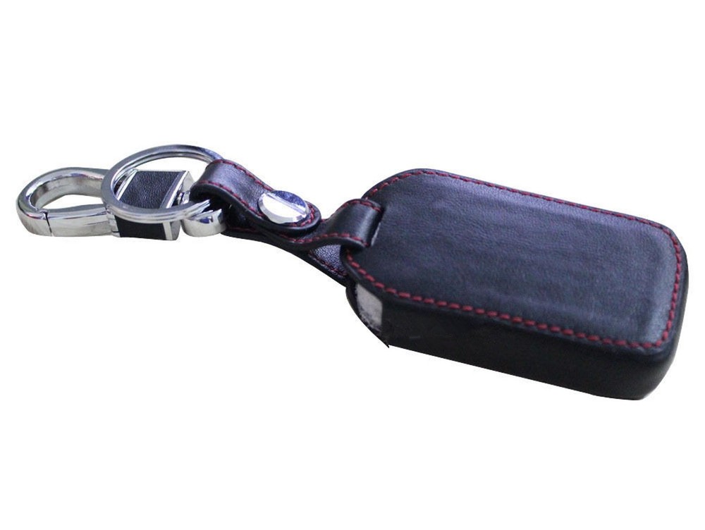 2-Button Car Remote Smart Key Leather Chain Case Cover Shell Protector For Honda