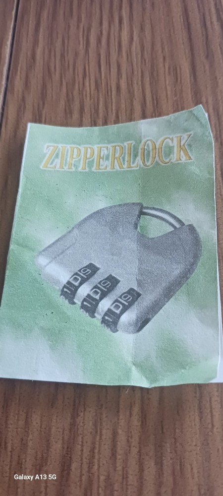 Luggage Combination Zipper Lock