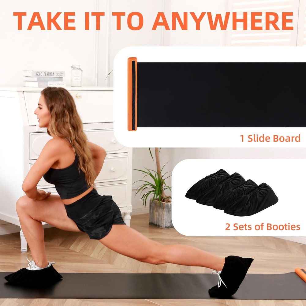 Slide Board For Working Out For Beginners And Pros, 4.6’/6’ Exercise