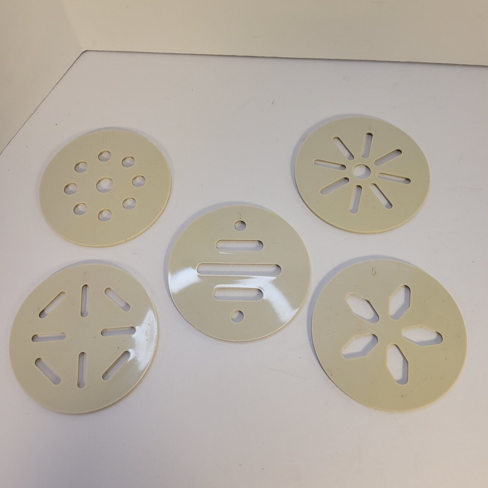 Pampered Chef Cookie Press 1525 Discs 1-5 Replacement Only