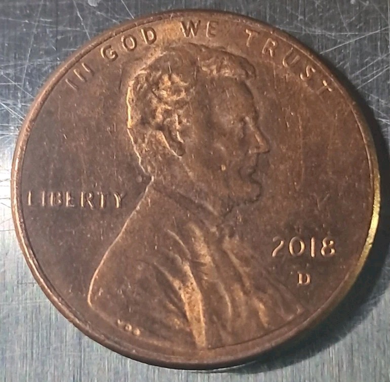 MACHINE DOULBLING DATE DIE FILL ERRORS, 2018 D SHIELD PENNY #516