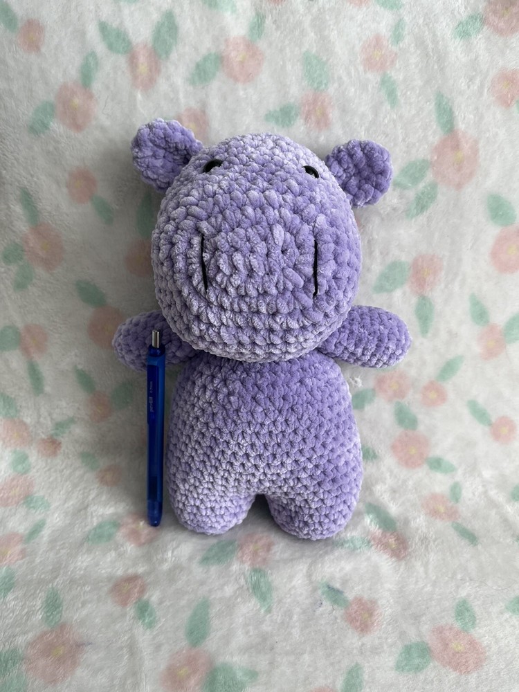 Hand Crocheted Hippo