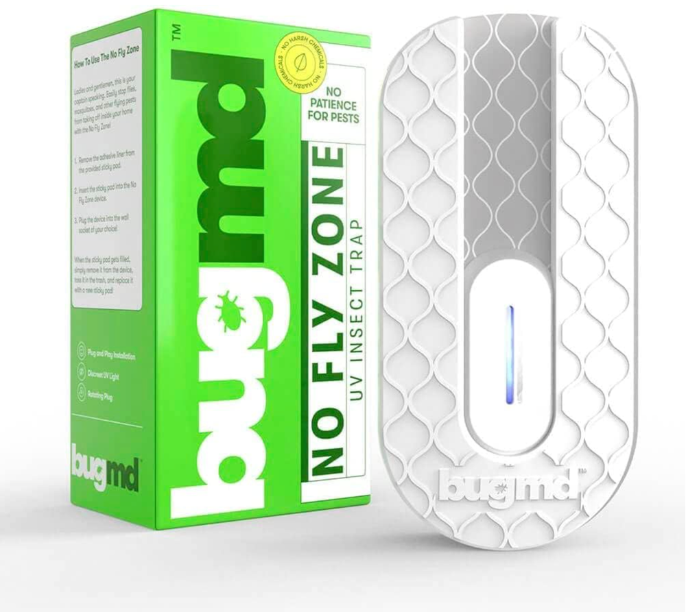 BugMD No Fly Zone Refillable UV Bug Zapper, Mosquito Zapper, Flying Insect Trap