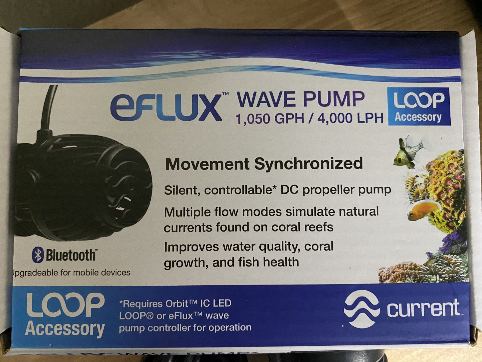 Current USA (6005) 1050 GPH eFlux Accessory Wave Pump (Pump Only)
