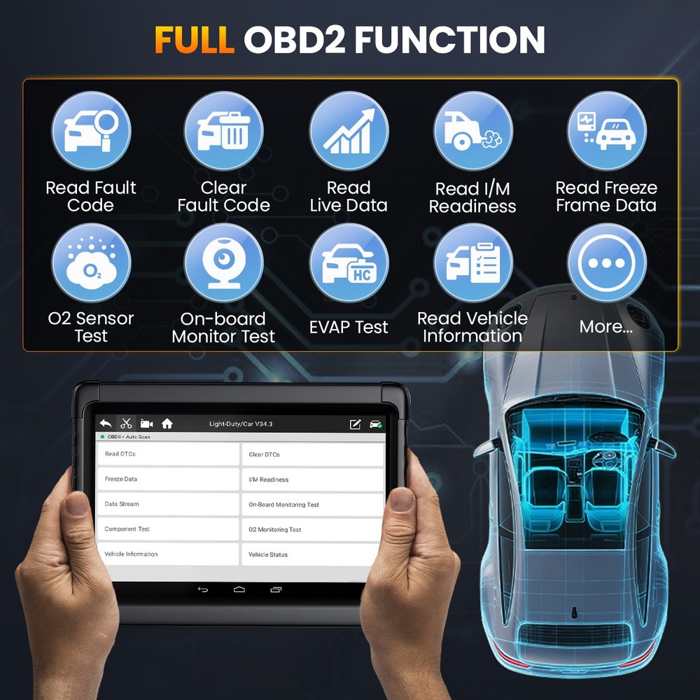 ANCEL X6 Car Diagnostic Tool Bidirectional All Systems OBD2 Scanner Code Reader