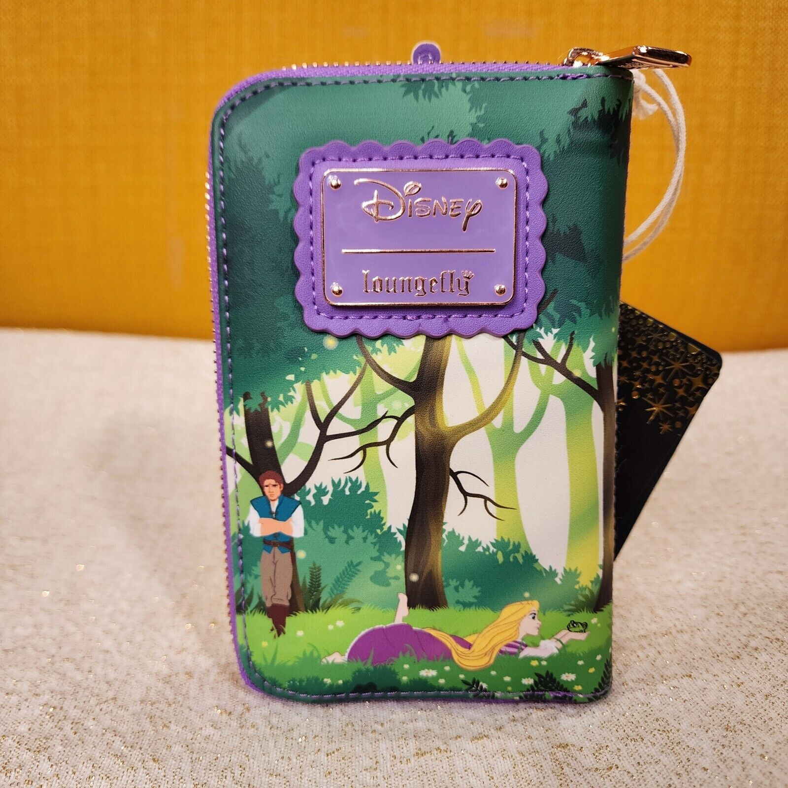 Loungefly Disney Tangled Rapunzel Swinging From Tower Zip Around Wallet NEW