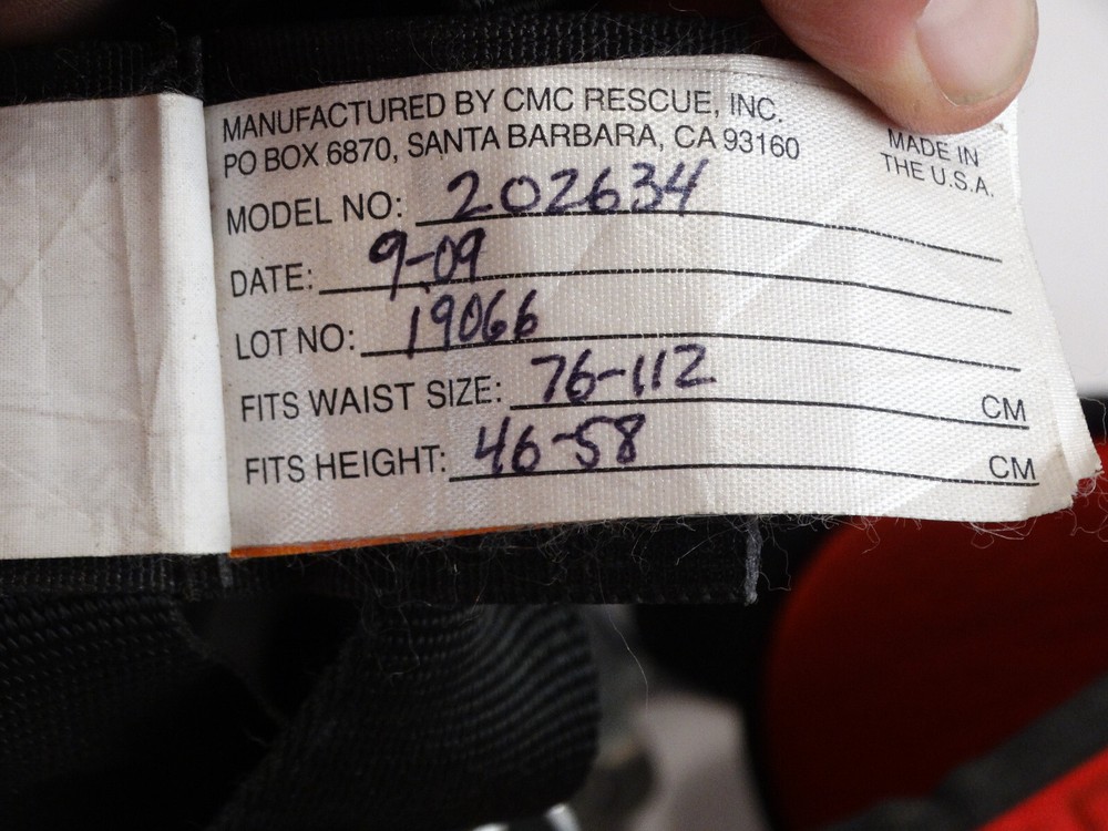 CMC/ROCO Work/Rescue No Step Harness