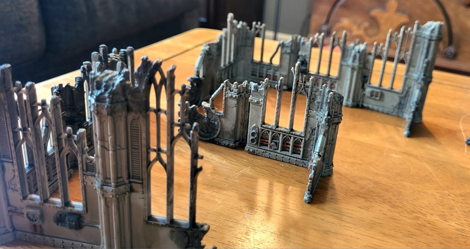 Warhammer 40K Kill team Sector Imperialis Ruins Scenery / Terrain Painted