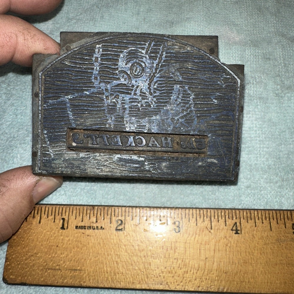 Printing Block “ Diver Underwater Scene “ Room For Type