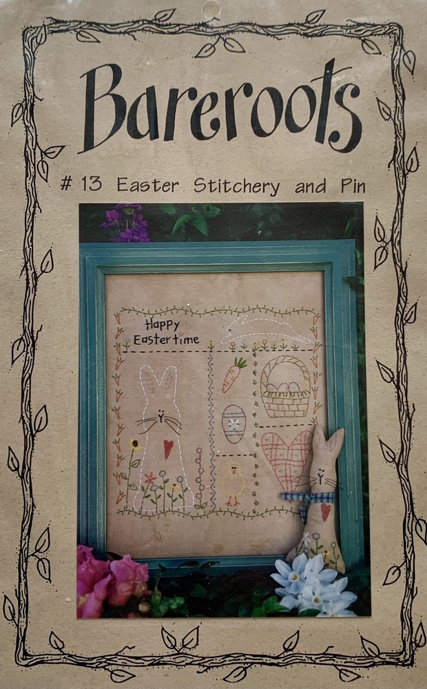 Happy Easter Time Embroidery Pattern by Bare Roots