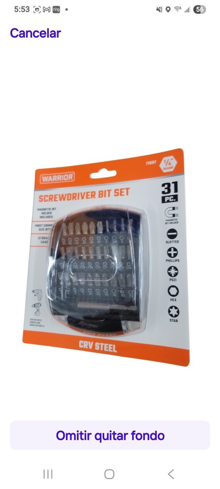 WARRIOR Screwdriver Bit Set, 31-Piece