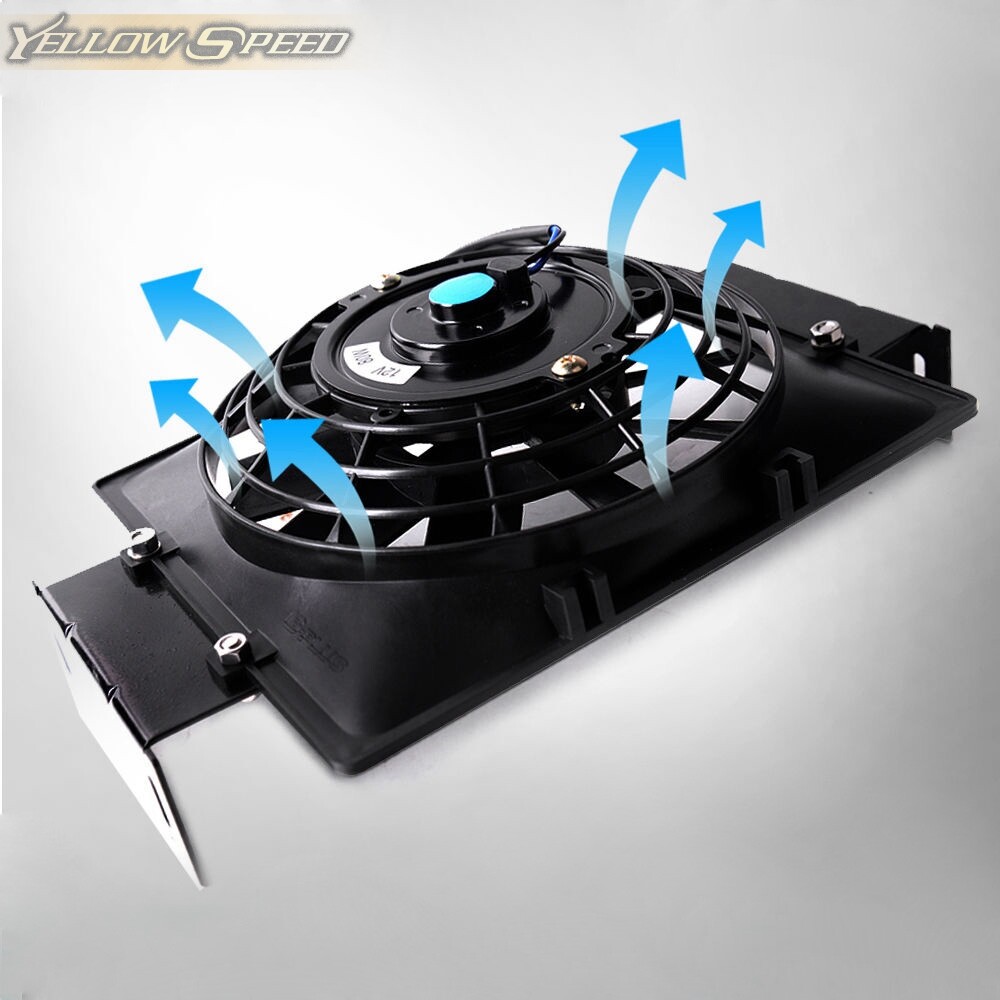 15 ROW 10AN FIT FOR UNIVERSAL TRANSMISSION OIL COOLER+7" FIXED COOLING FAN KIT
