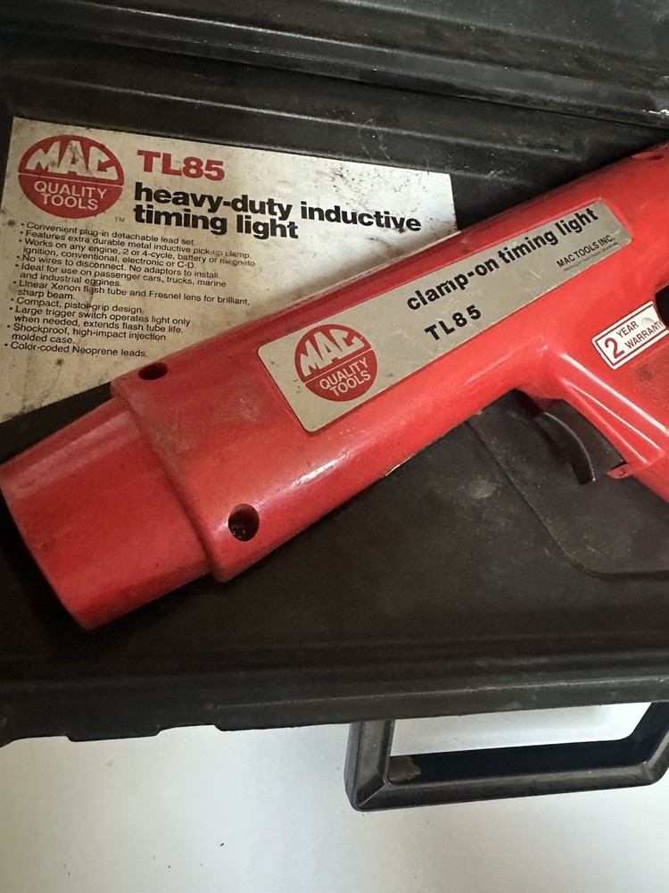 Mac Tools TL85 Inductive Clamp On Timing Light Heavy Duty w/Case