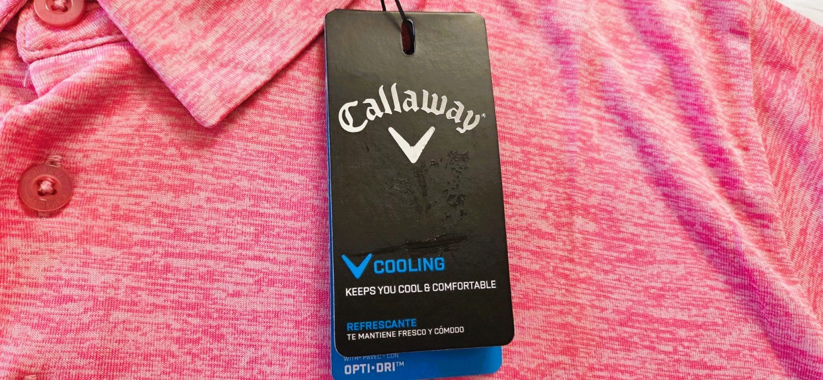 Callaway Opti-Dri Men's Golf Polo Shirt 2XL Pink New with Tags