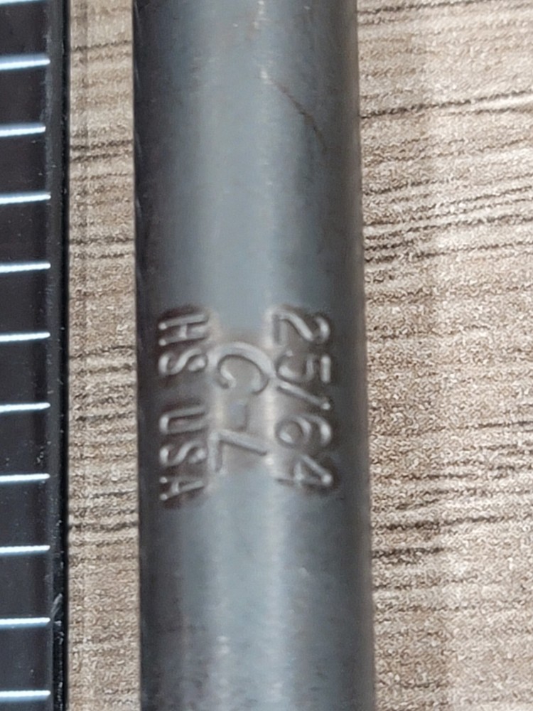 C-L HS DRILL MACHINIST BITS 25/64" EUC