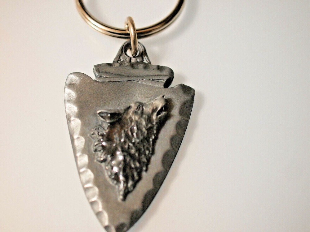 Wolf Arrowhead Key Chain