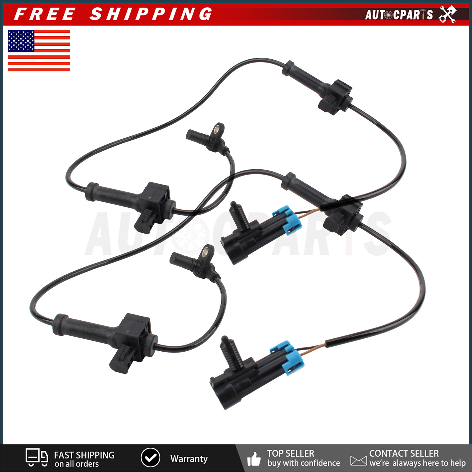 ABS Wheel Speed Sensor for Chrysler Sebring Dodge Avenger Journey Front 2pcs