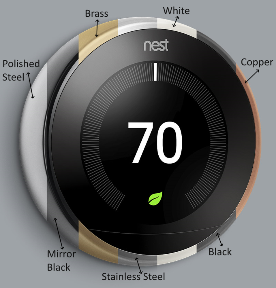 COMPLETE KIT: Google Nest 3rd Generation Learning Thermostat - Choose Color &