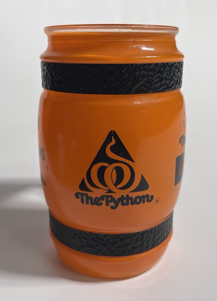Vintage Busch Gardens “I Challenged the Python” Rollercoaster Souvenir Mug Cup