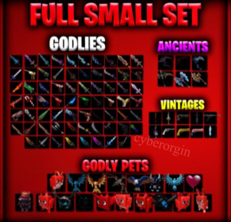 MM2 SMALL SET 100+ GODLYS!!