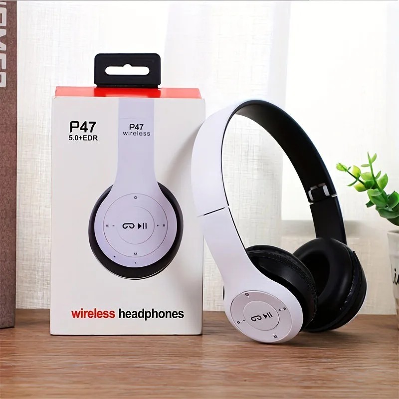 P47 Bluetooth 5.0 Wireless Headphones Foldable Stereo Headset Mic for iPhone Xia