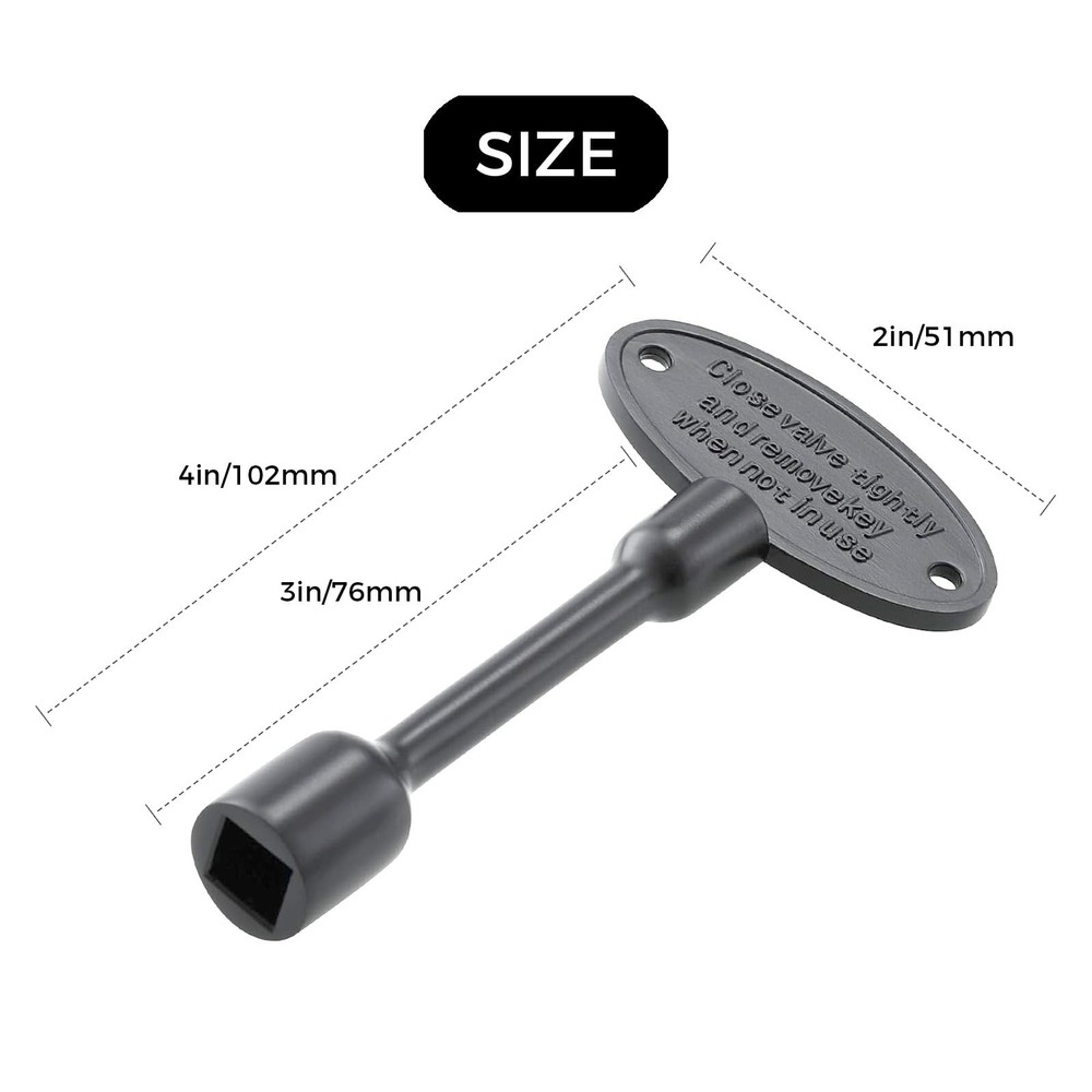 1 PCS Gas Fireplace Key, Key Replacement Black
