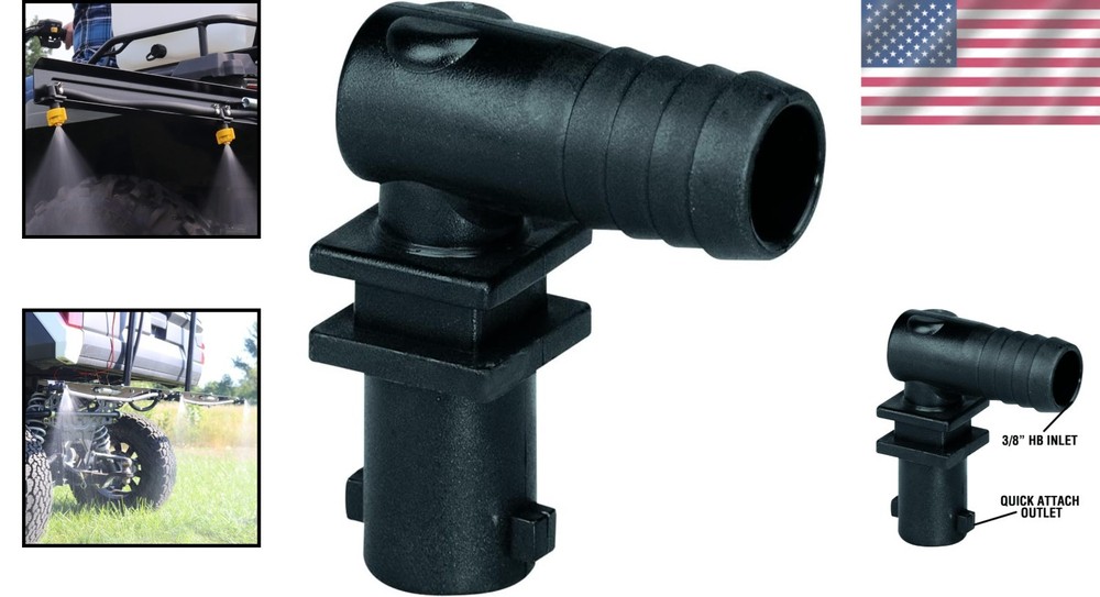 Long-Lasting 3/8" Polypropylene Elbow Nozzle with Check Valve Functionality