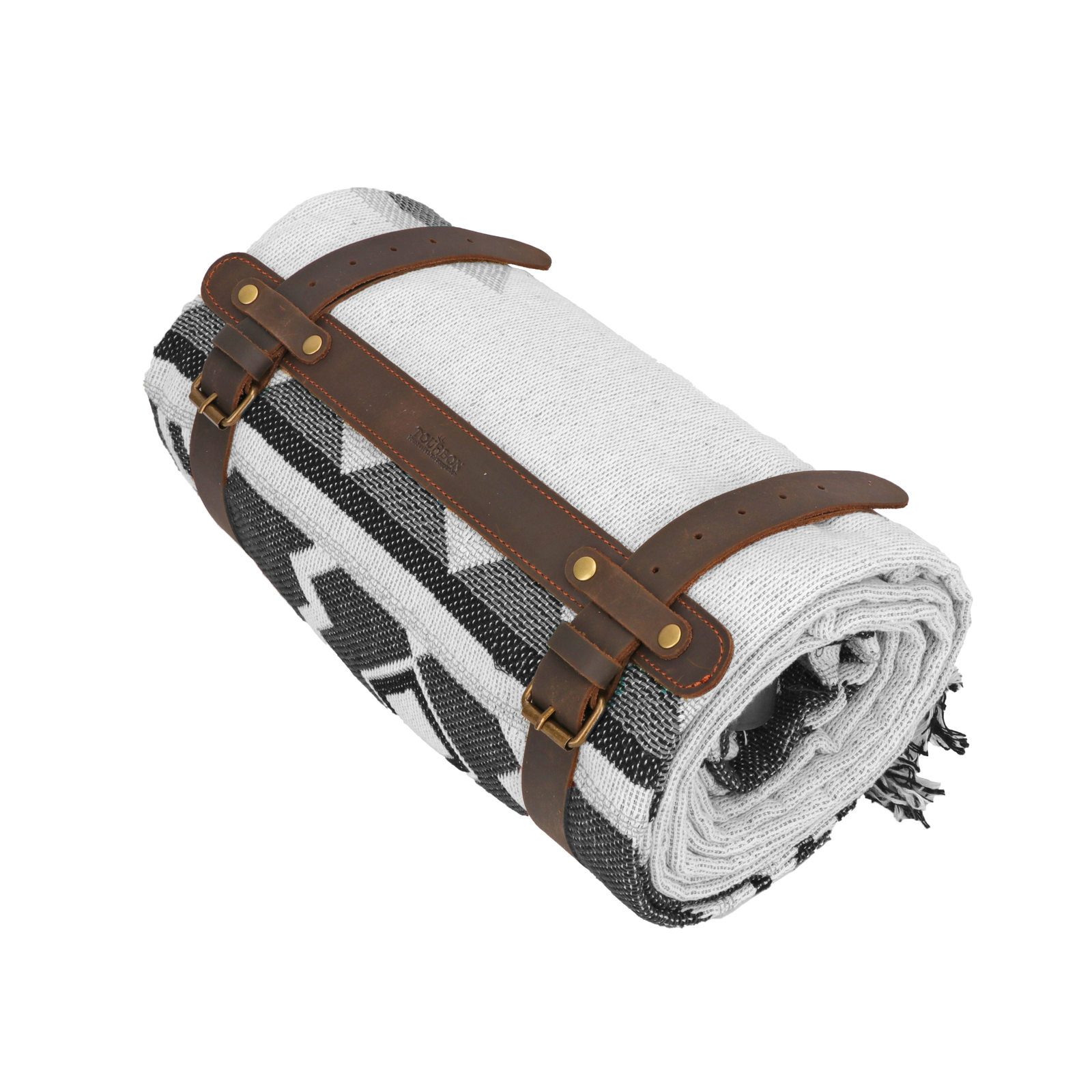 Leather Picnic Motorcycle Blanket Carry Handle Belt Bedroll Strap-Xmas Gift