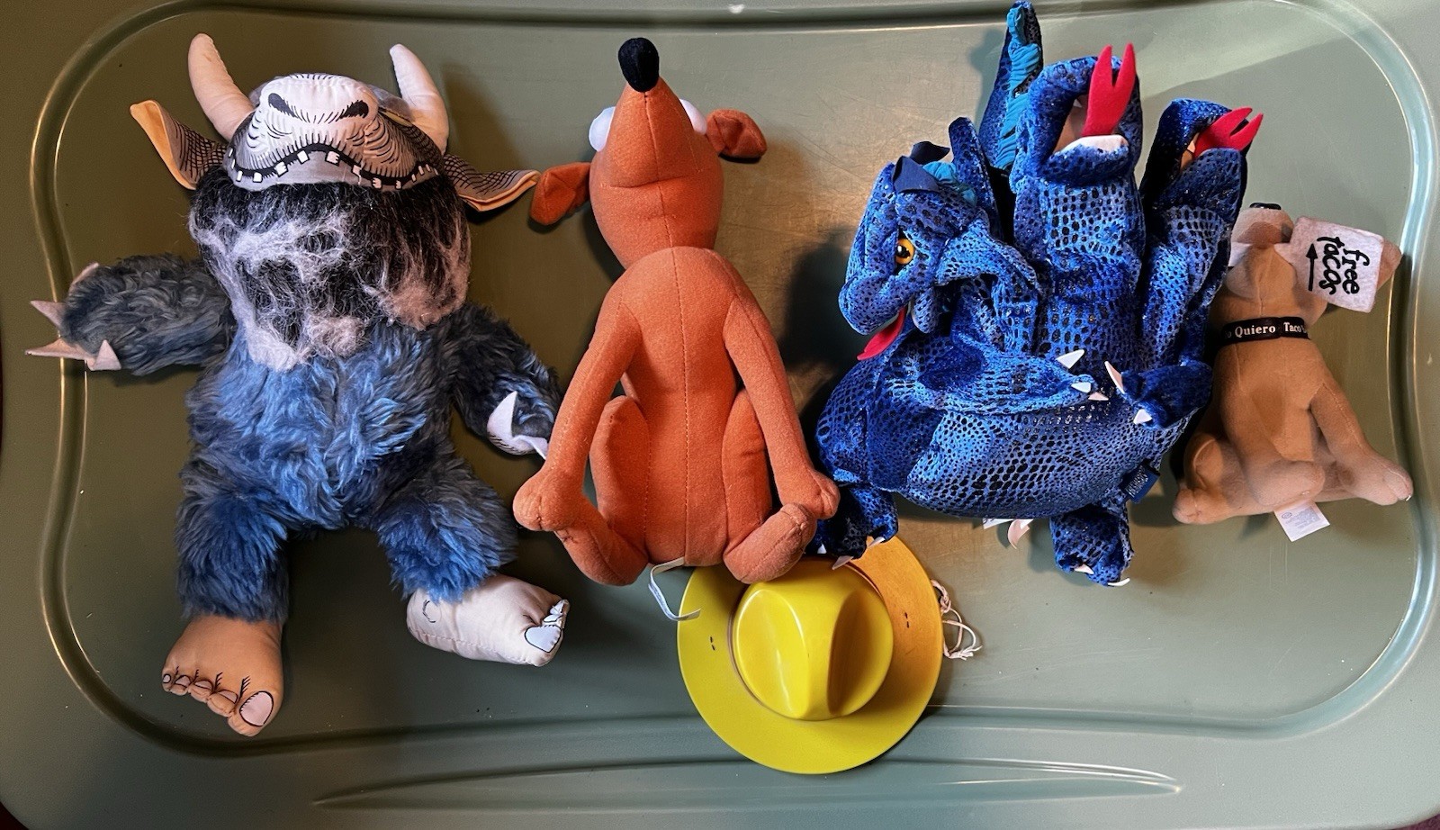 Vintage Plush Stuffed Toys Lot of 4 Where the Wild Things Are Simpsons Taco Bell