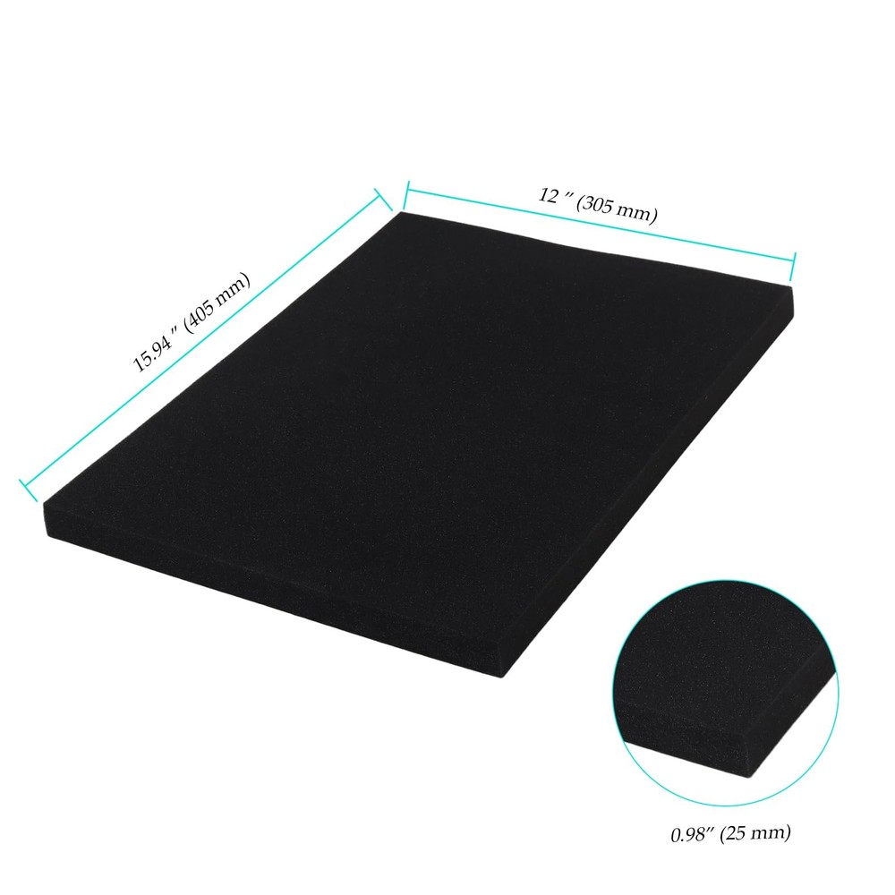 6 PCS Foam Insert Black, Cuttable Foam Padding Sheets Cushioning Inserts for ...