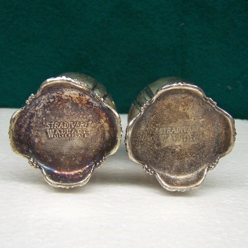 WALLACE SILVERPLATE SALT & PEPPER STRADIVARI