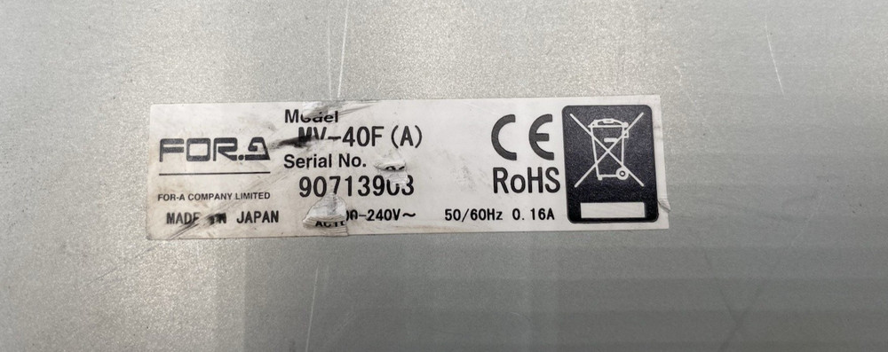For-A MV-40F Quad-Viewer Multi Viewer w/ Power Cable