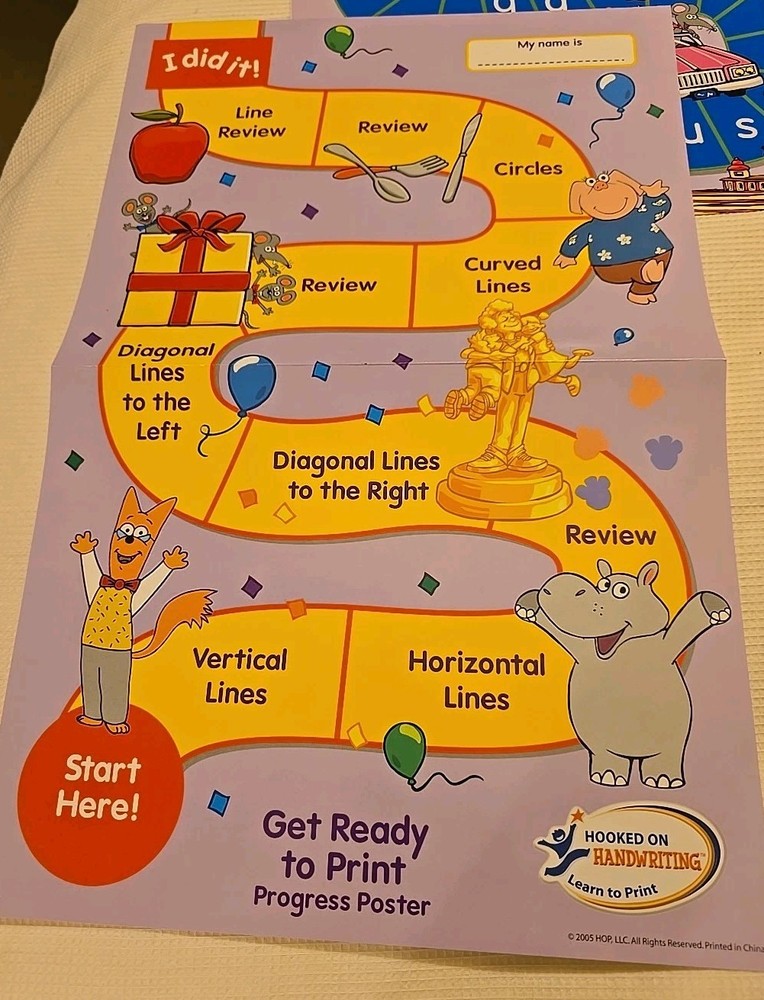 Hooked Phonics Hooked On Handwriting Learn To Print Activity Workbooks +CD-ROM