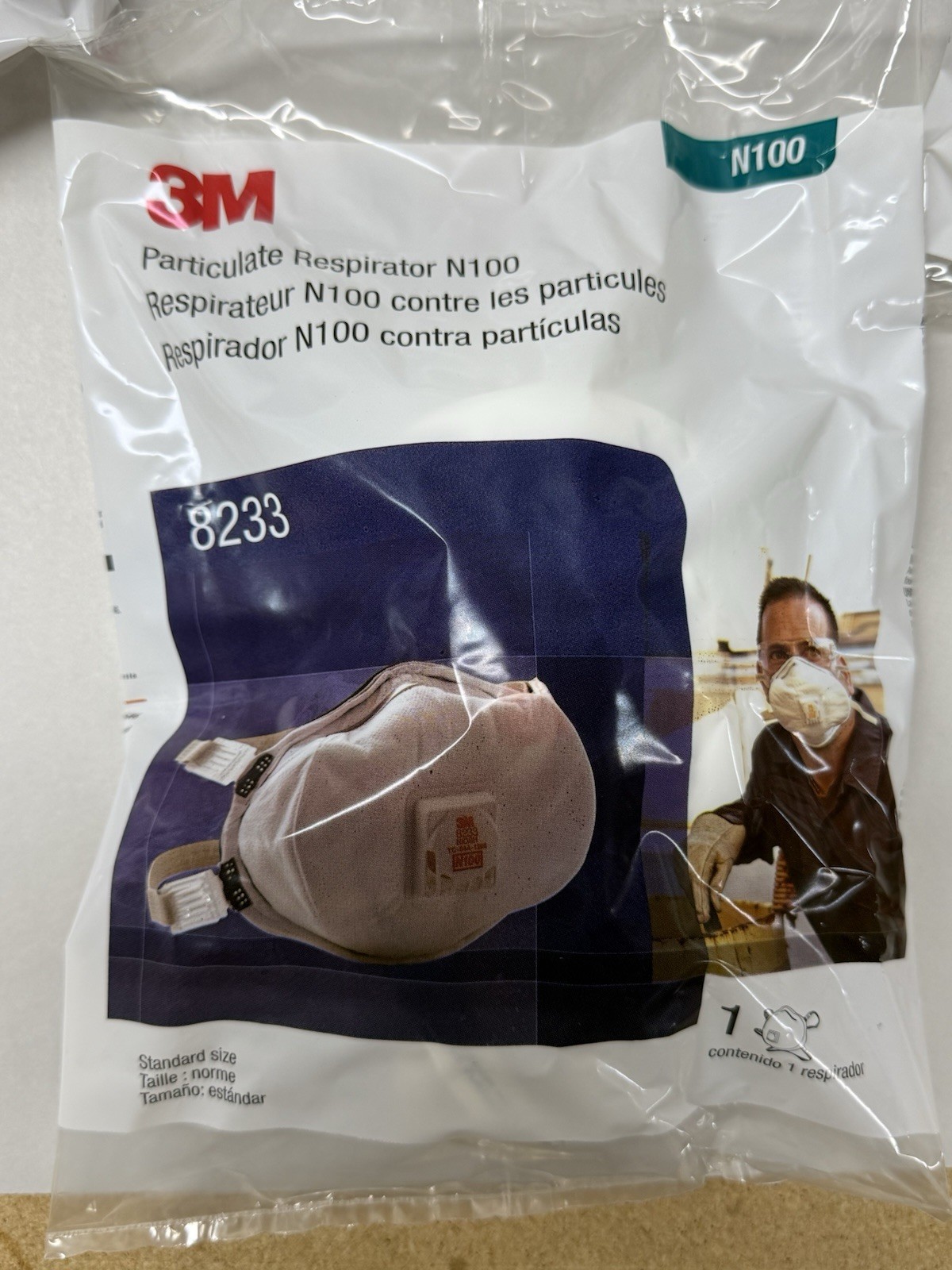 10 Pack 3M 8233 N100 Particulate Respirator With Valve