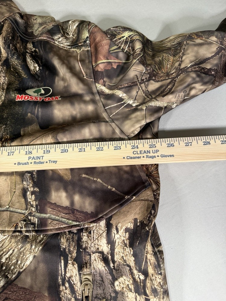Mossy Oak Camo Softshell Jacket XL Scent-Factor Hunting Full Zip