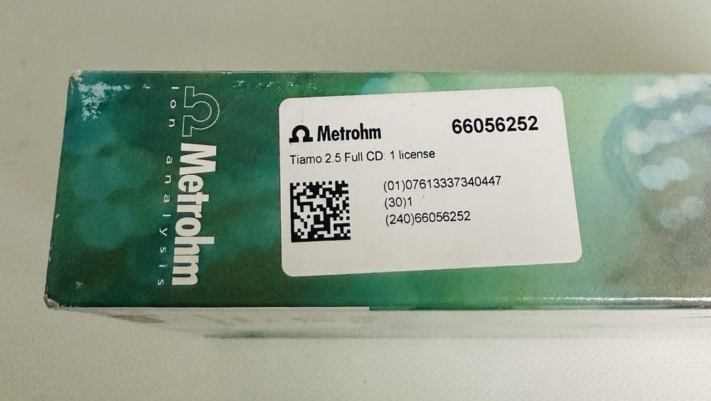 Metrohm METRODATA tiamo Version 2.5 Full Software 6.6056.252