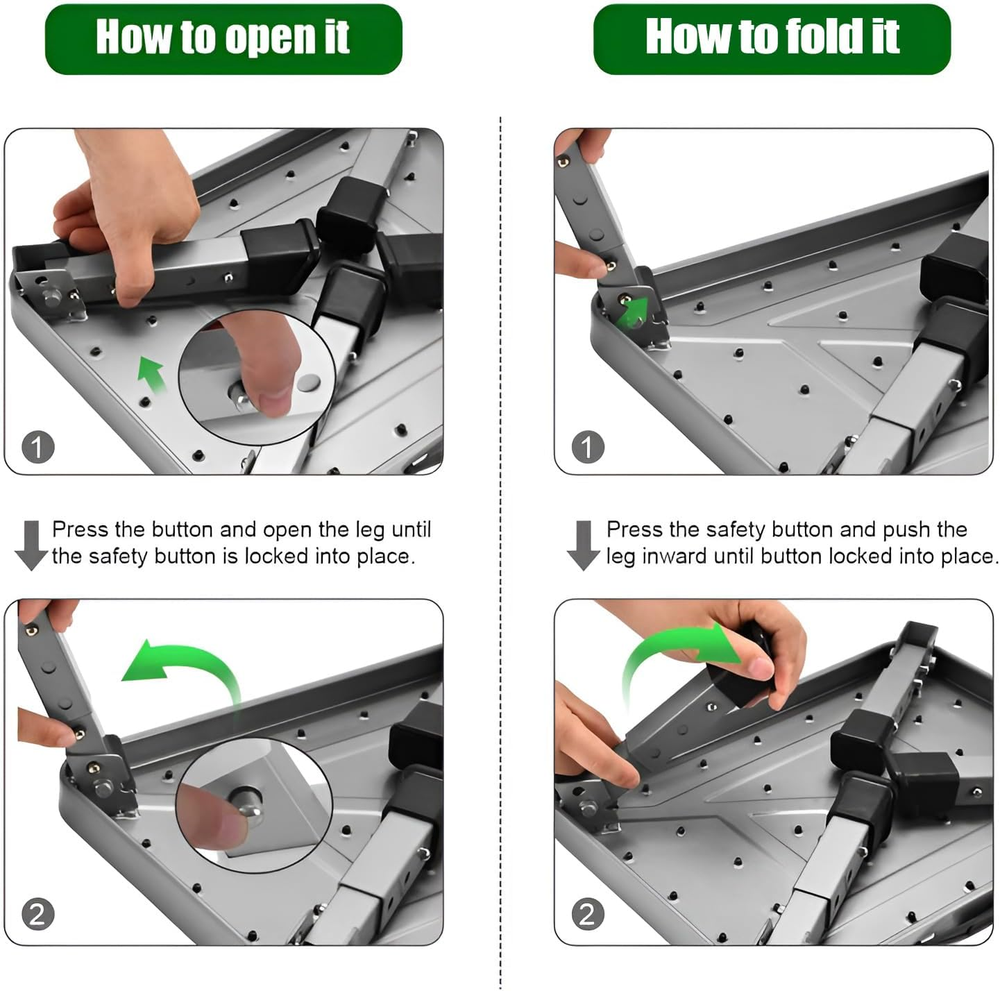 Jocauto Foldable Step Stool Adjustable Step Stool with a Non-Slip Platform
