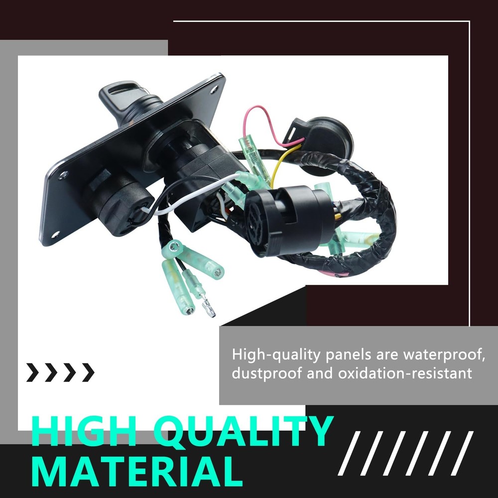 12V Main Switch Panel Single Engine Key Switch Panel Assembly Compatible with Ya