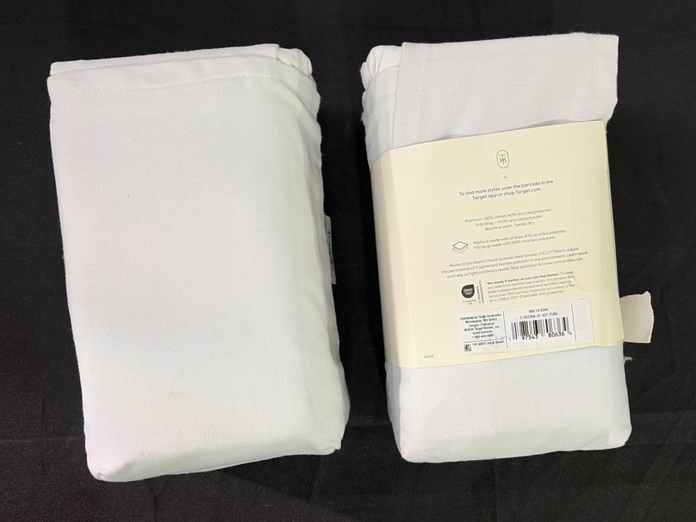 Box Spring Cover White Size KING - Threshold (Qty 2)
